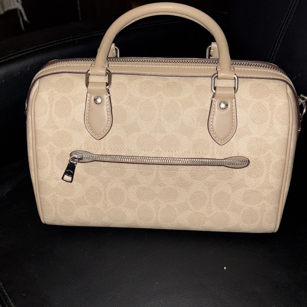 Rowan Satchel Bag In Signature Canvas  Silver/sand/taupe
TV featured - Picture 5 of 8